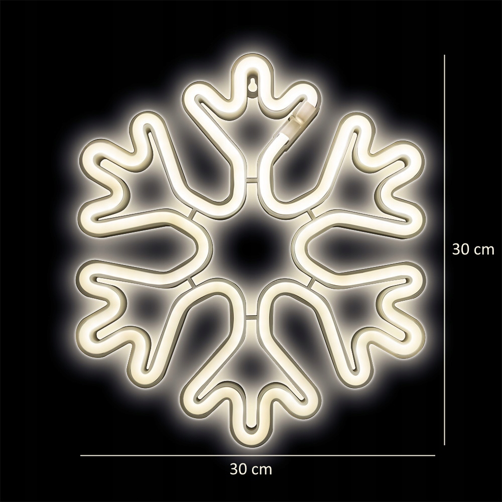 Neon LED świąteczna ozdoba na ścianę płatek śniegu Kod producenta RTV100260