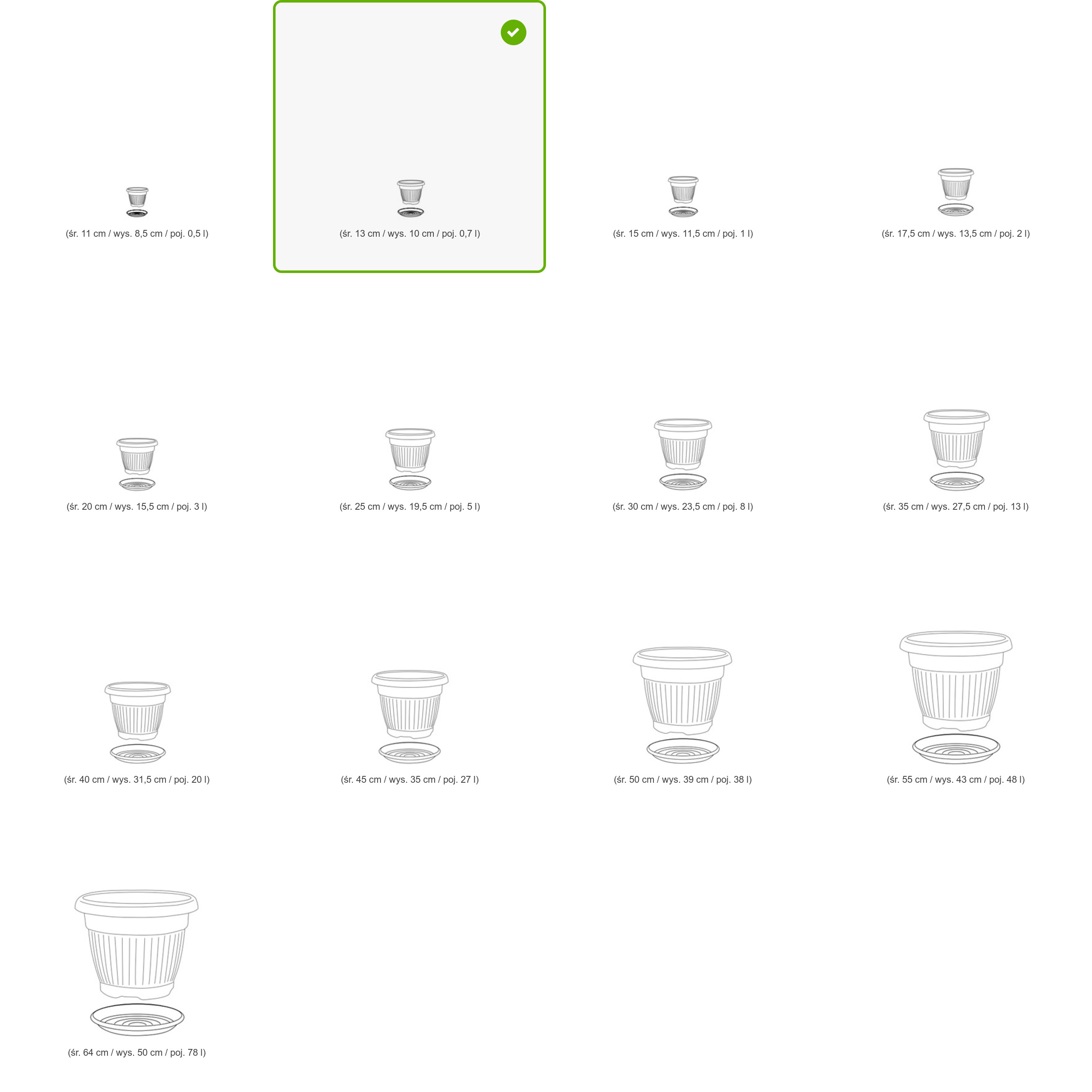 Donica Doniczka TERRA DCE13 Terakota + podstawka Średnica 13 cm
