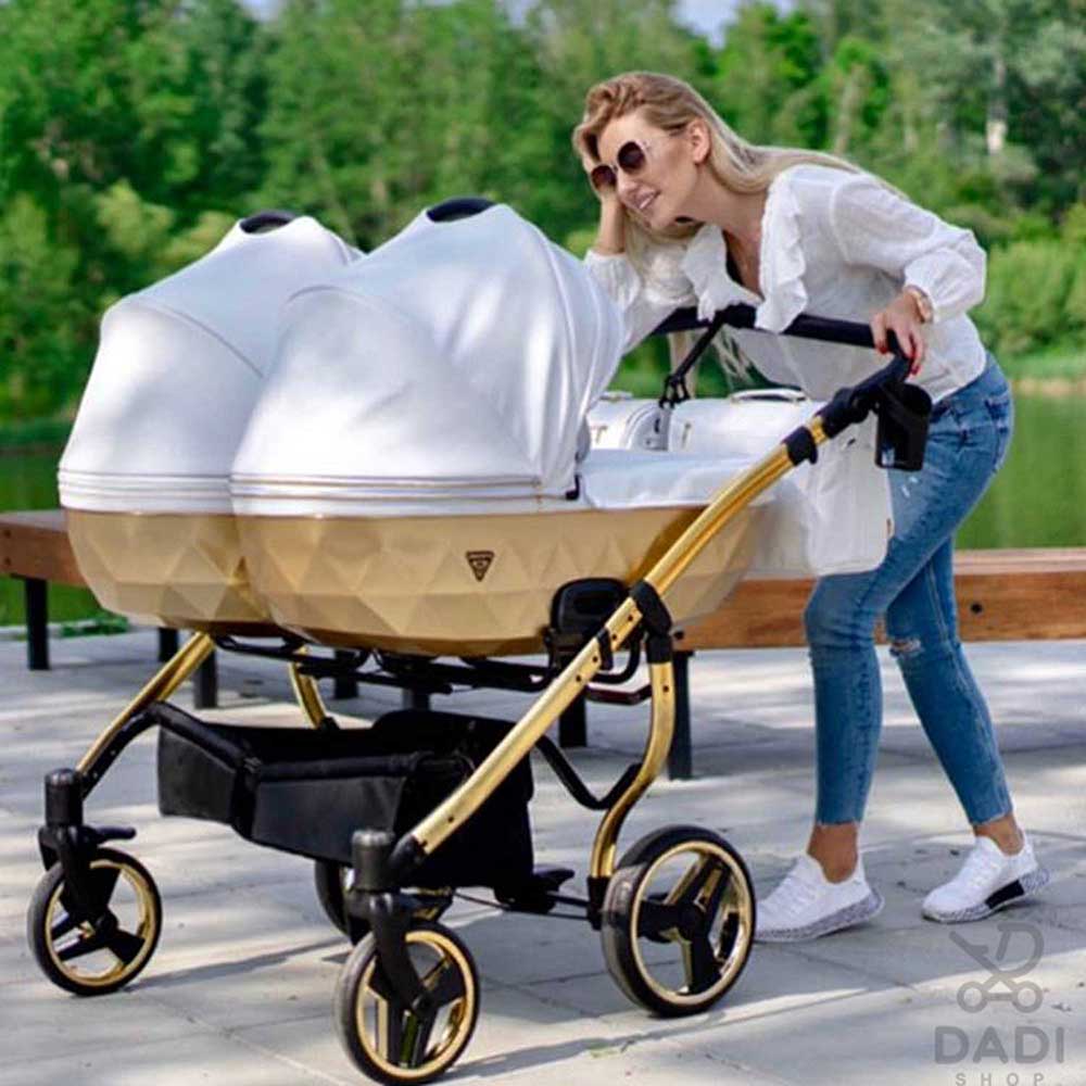 wózek bliźniaczy wielofunkcyjny Junama Mirror Satin Duo Dadi Shop