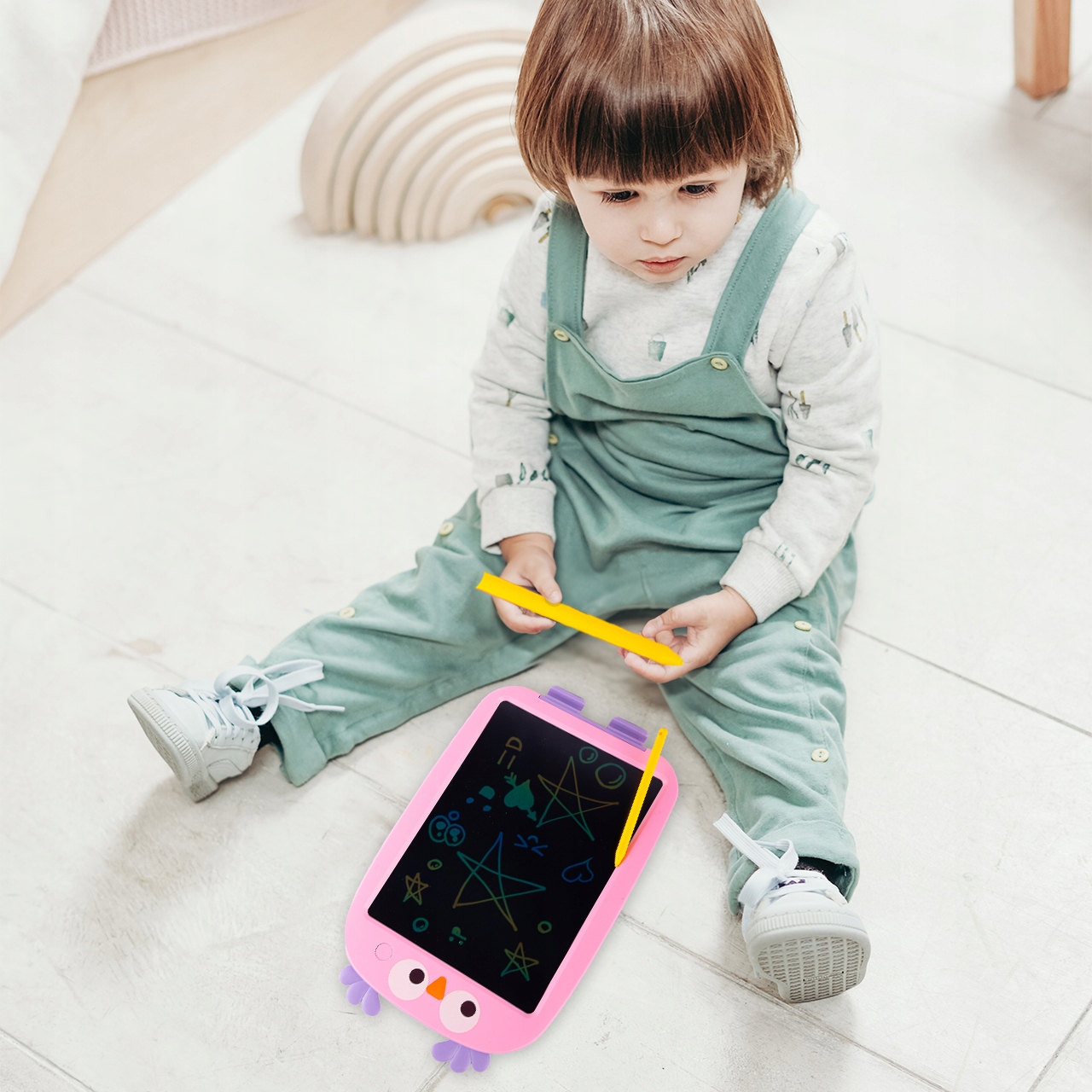 TABLICA ZNIKOPIS EKRAN LCD SÓWKA TABLET GRAFICZNY Z DŁUGOPISEM DO NAUKI Waga produktu z opakowaniem jednostkowym 0.26 kg