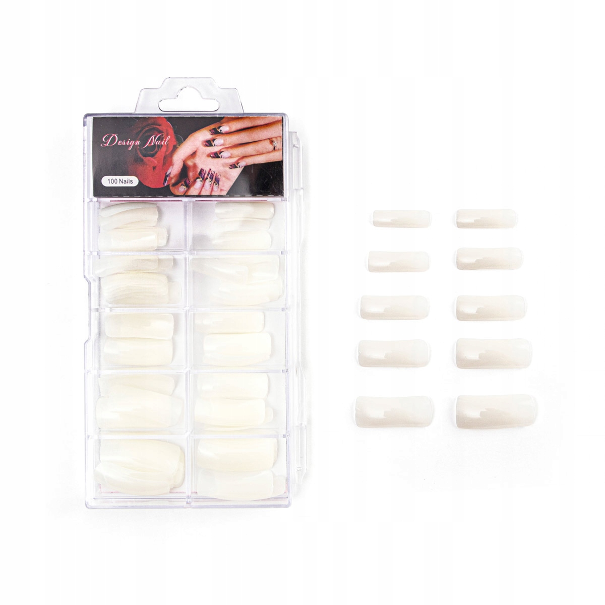 COSMETICS ZONE TIPSY MLECZNE 100 SZTUK W KASECIE