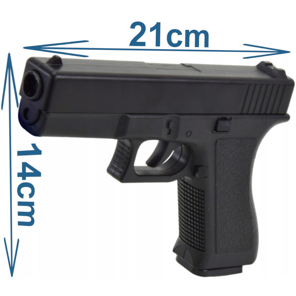 Policyjny Pistolet Na Kulki GLOCK 17 Replika Air Soft Gun TOMDORIX