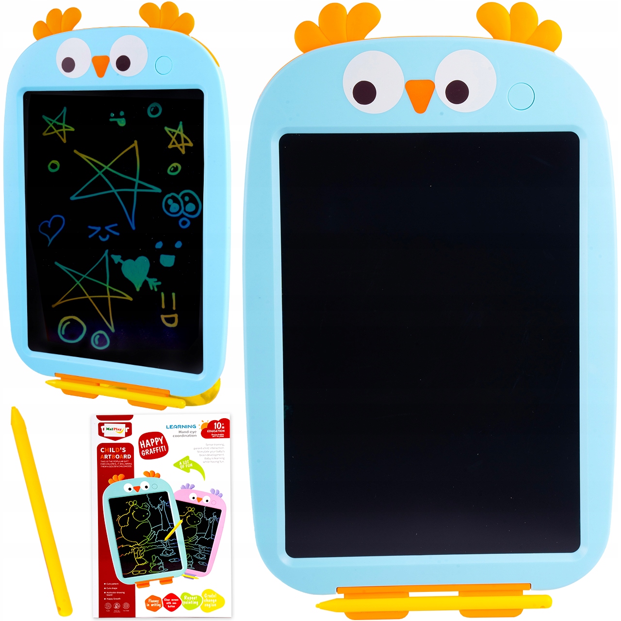 TABLICA ZNIKOPIS EKRAN LCD SÓWKA TABLET GRAFICZNY Z DŁUGOPISEM DO NAUKI Stan opakowania oryginalne