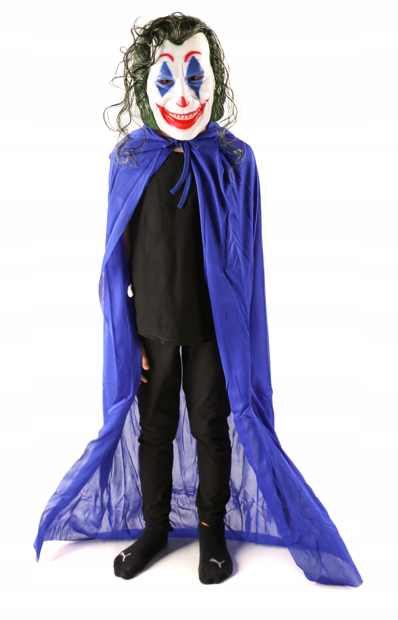 STRÓJ JOKER DLA DZIECI HALLOWEEN MASKA WŁOSY