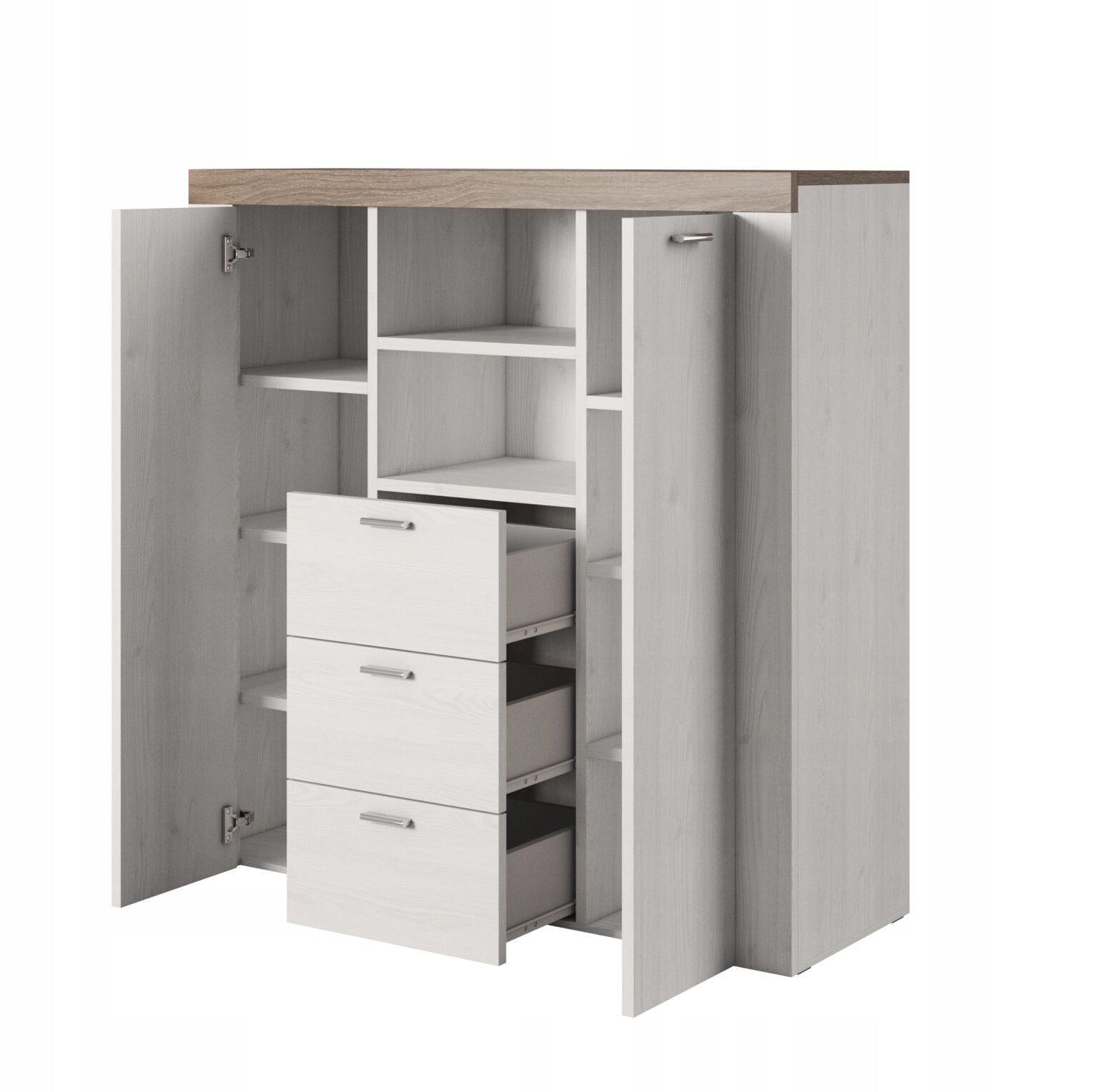 Komoda dwudrzwiowa AMY canyon pine typ 46 HELVETIA Głębokość mebla 39 cm