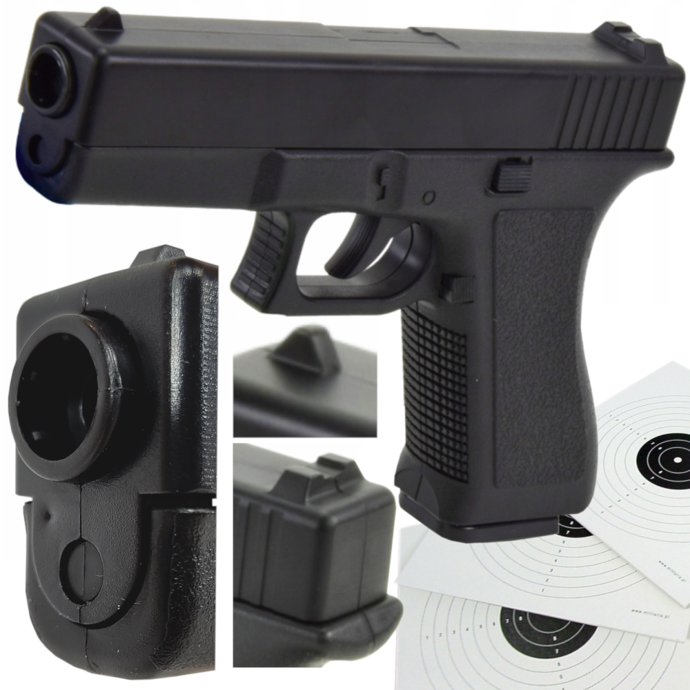 Policyjny Pistolet Na Kulki GLOCK 17 Replika Air Soft Gun TOMDORIX