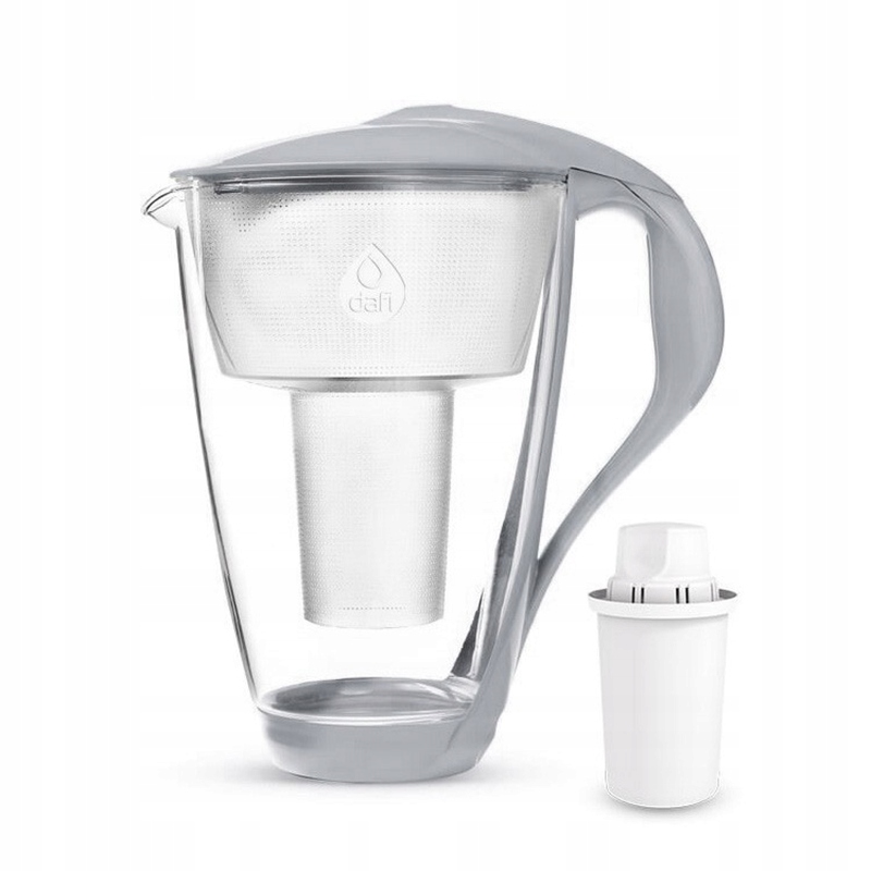 Zestaw szklany dzbanek Dafi CRYSTAL LED 2 l grafitowy + 10 wkładów Classic