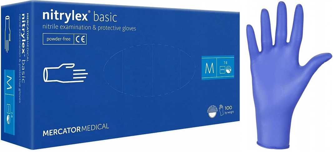 Rękawice Nitrylowe 100 szt. Nitrylex Basic Dark Blue 8-M – Idealna ochrona dla Twoich rąk