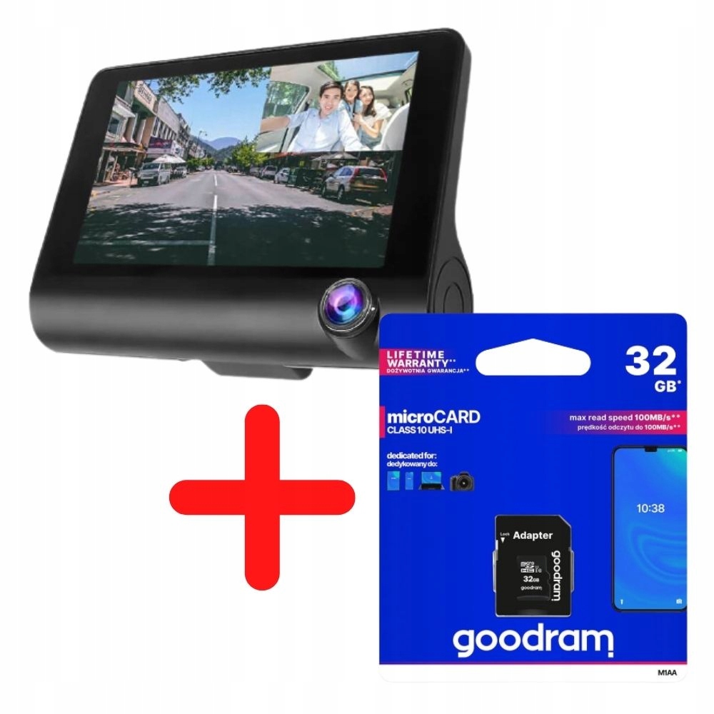 WIDEOREJESTRATOR JAZDY 3W1 + KARTA PAMIĘCI 32GB