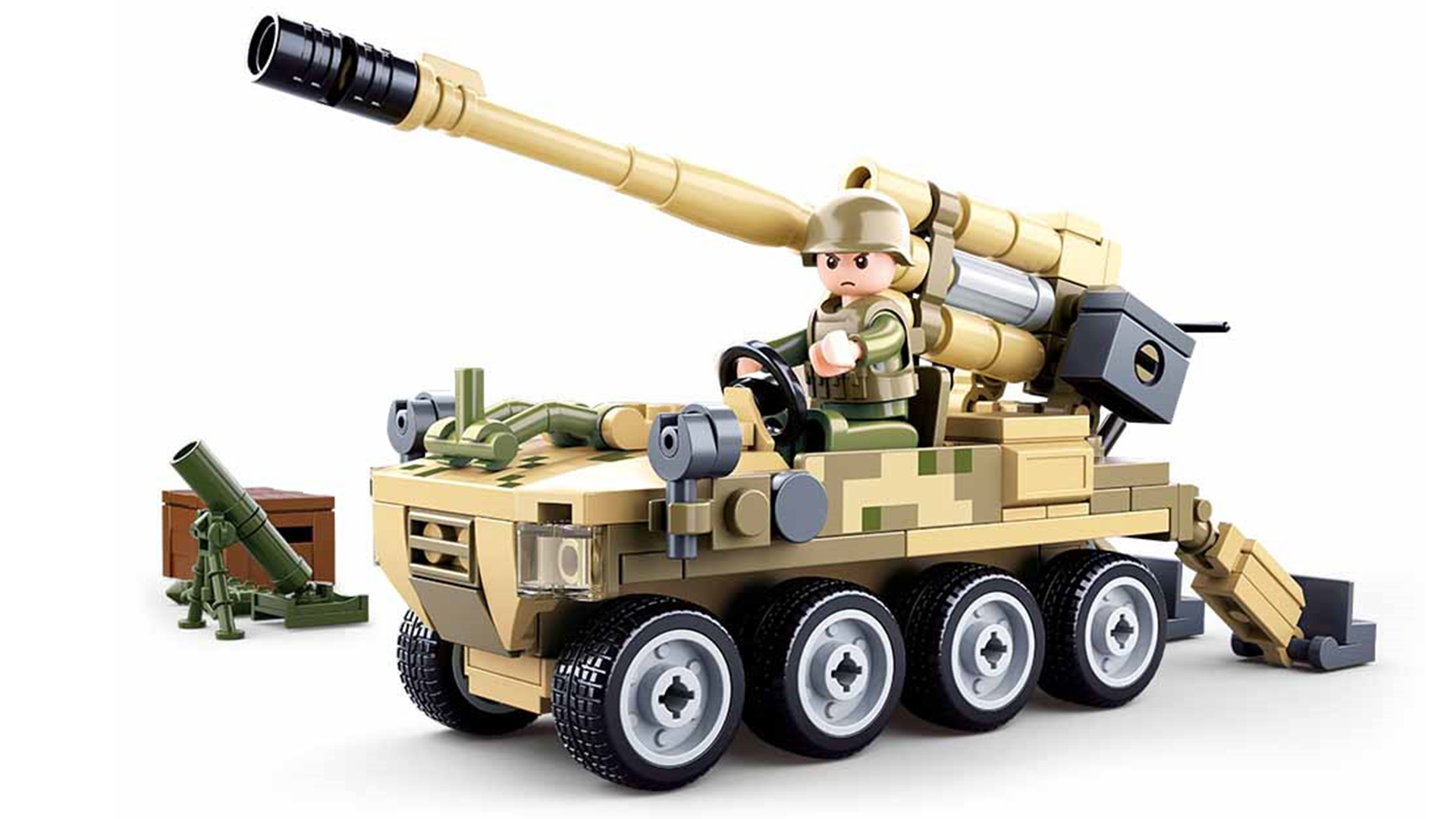 Klocki Wojsko Armata Samobieżne Działo Polowe RAK TOMDORIX