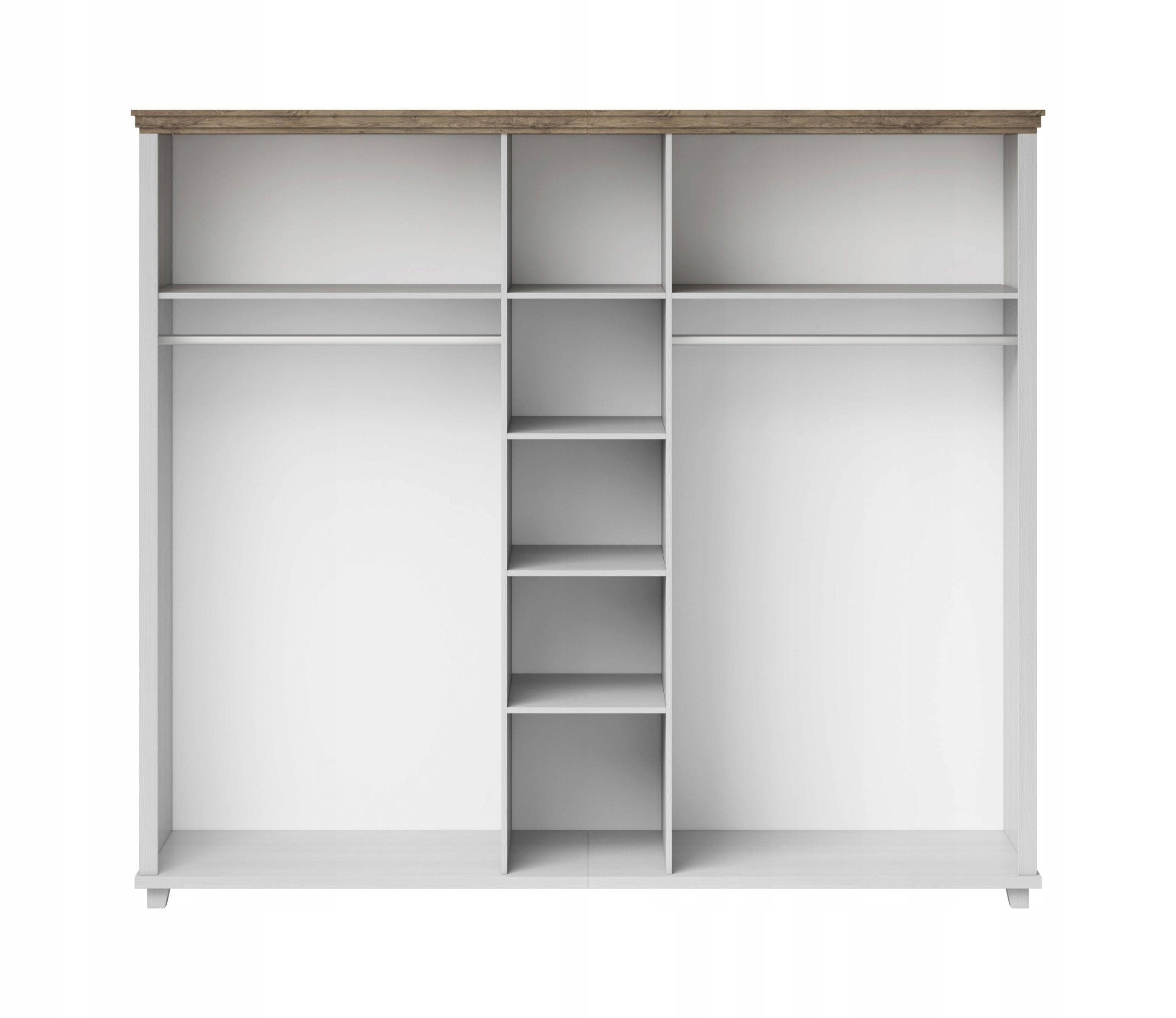 Szafa 5-drzwiowa z lustrem EVORA typ 21 abisko ash Głębokość mebla 62 cm