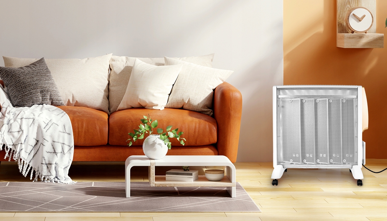 GRZEJNIK NA PODCZERWIEŃ KONWEKTOROWY CICHY 2500W Głębokość produktu 26 cm