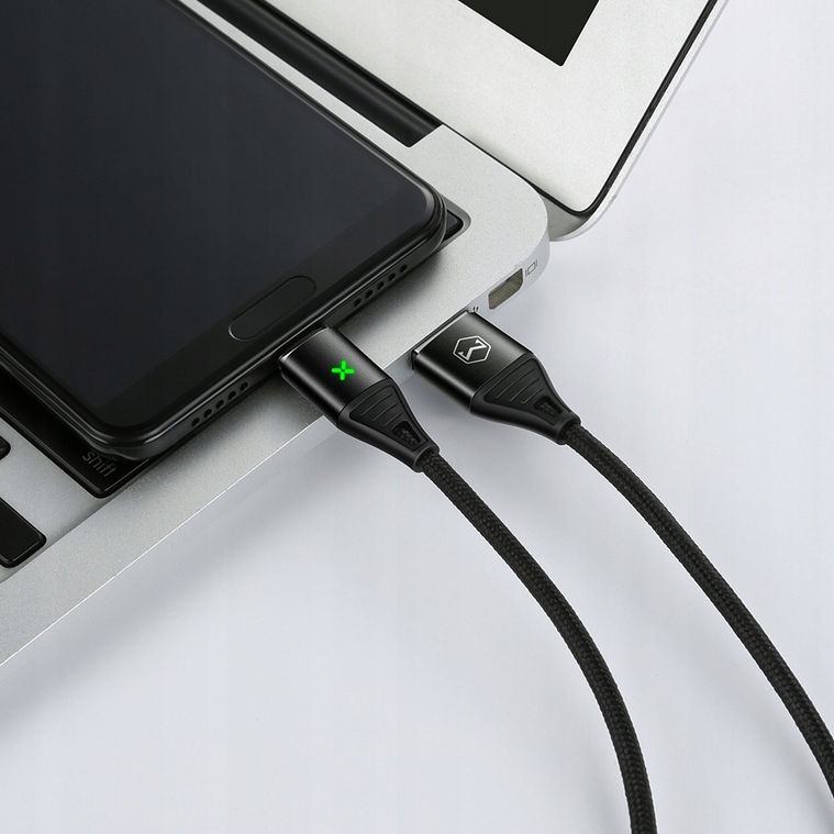 Kabel Magnetyczny micro USB McDODO 1.2m 2.4A Oplot Konstrukcja oplot magnetyczna końcówka