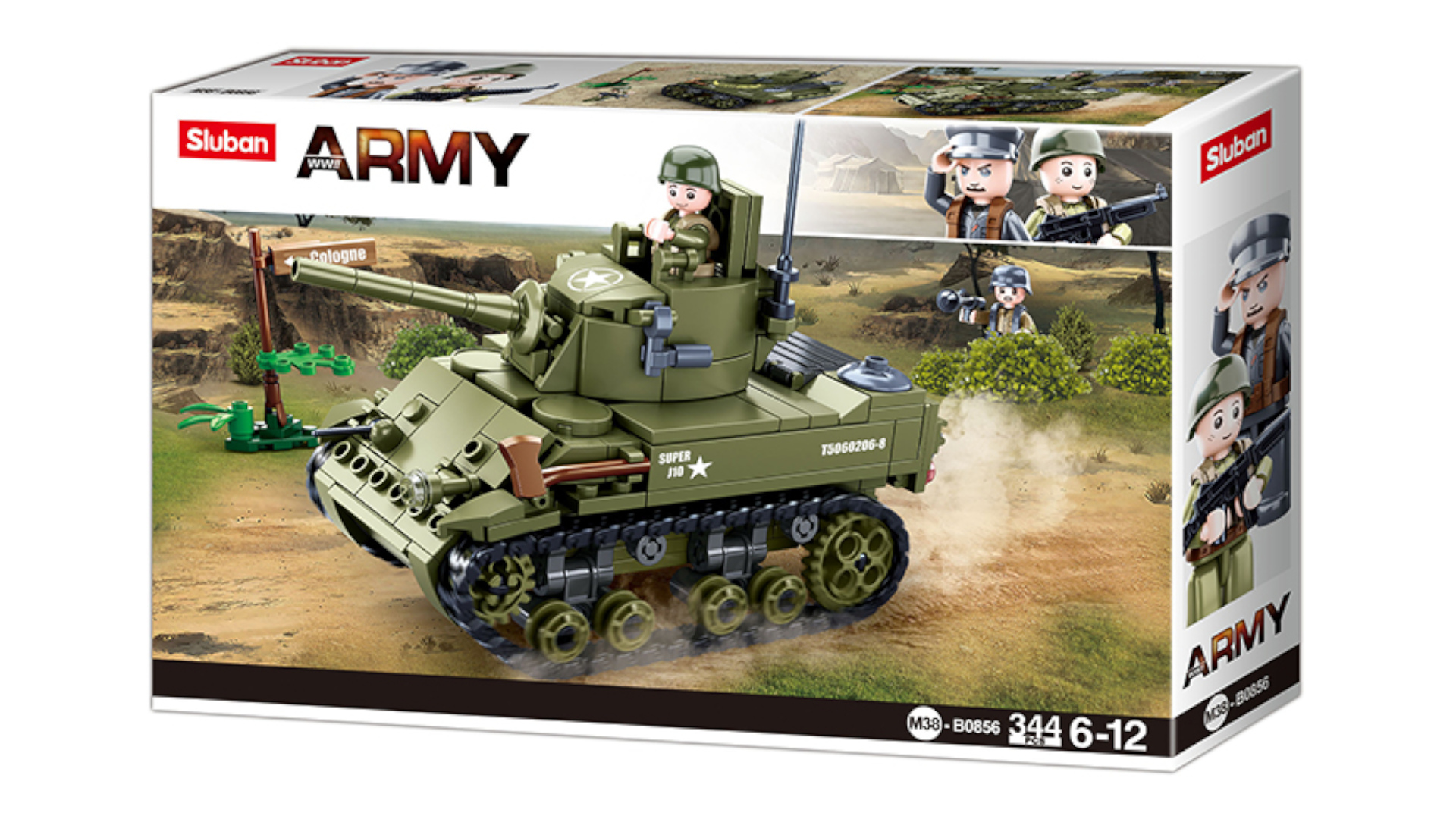 Klocki Czołg Amerykański M3M5 Stuart Armia Wojsko M38-B0856 TOMDORIX