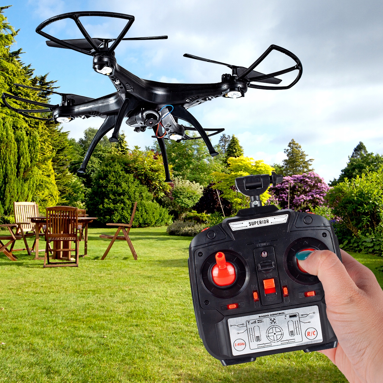 DRON Z KAMERĄ 2MPx FULL HD WIFI ZASIĘG 100M PILOT Zasięg kontroli lotu 100 m