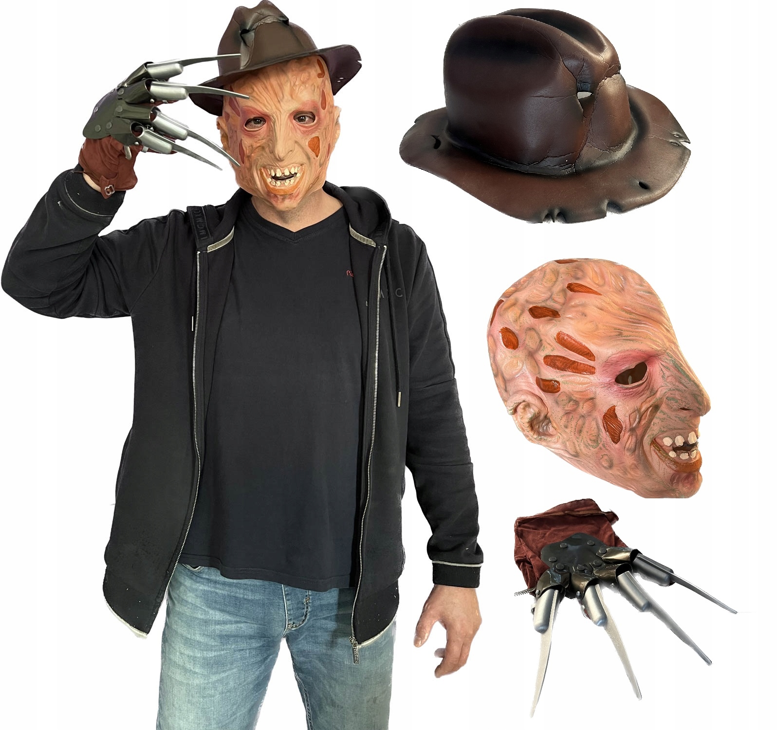 ZESTAW FREDDY KRUEGER HORROR KOSZMAR Z ULICY WIĄZÓW HALLOWEEN