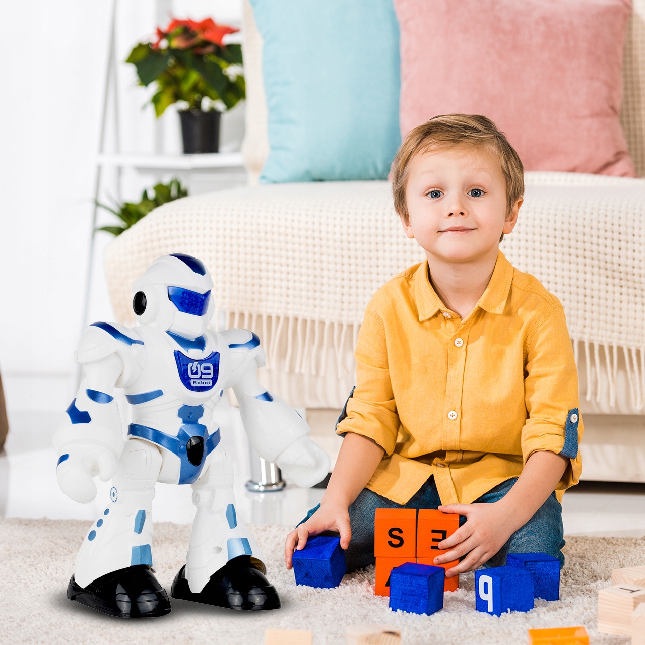 INTERAKTYWNY ROBOT EDUKACYJNY TAŃCZĄCY 23 CM Szerokość produktu 19 cm