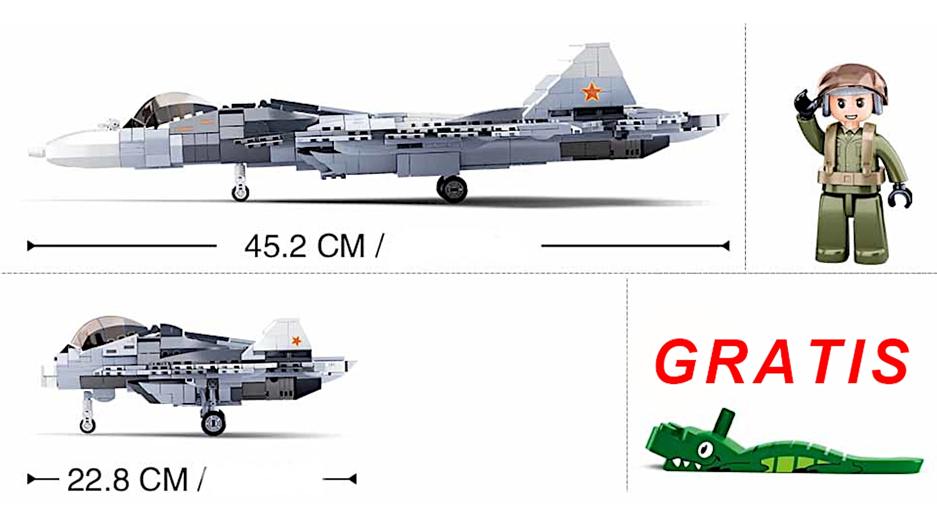 Klocki Samolot Mysliwiec SU57 SU27 FLANKER Odrzutowiec TOMDORIX
