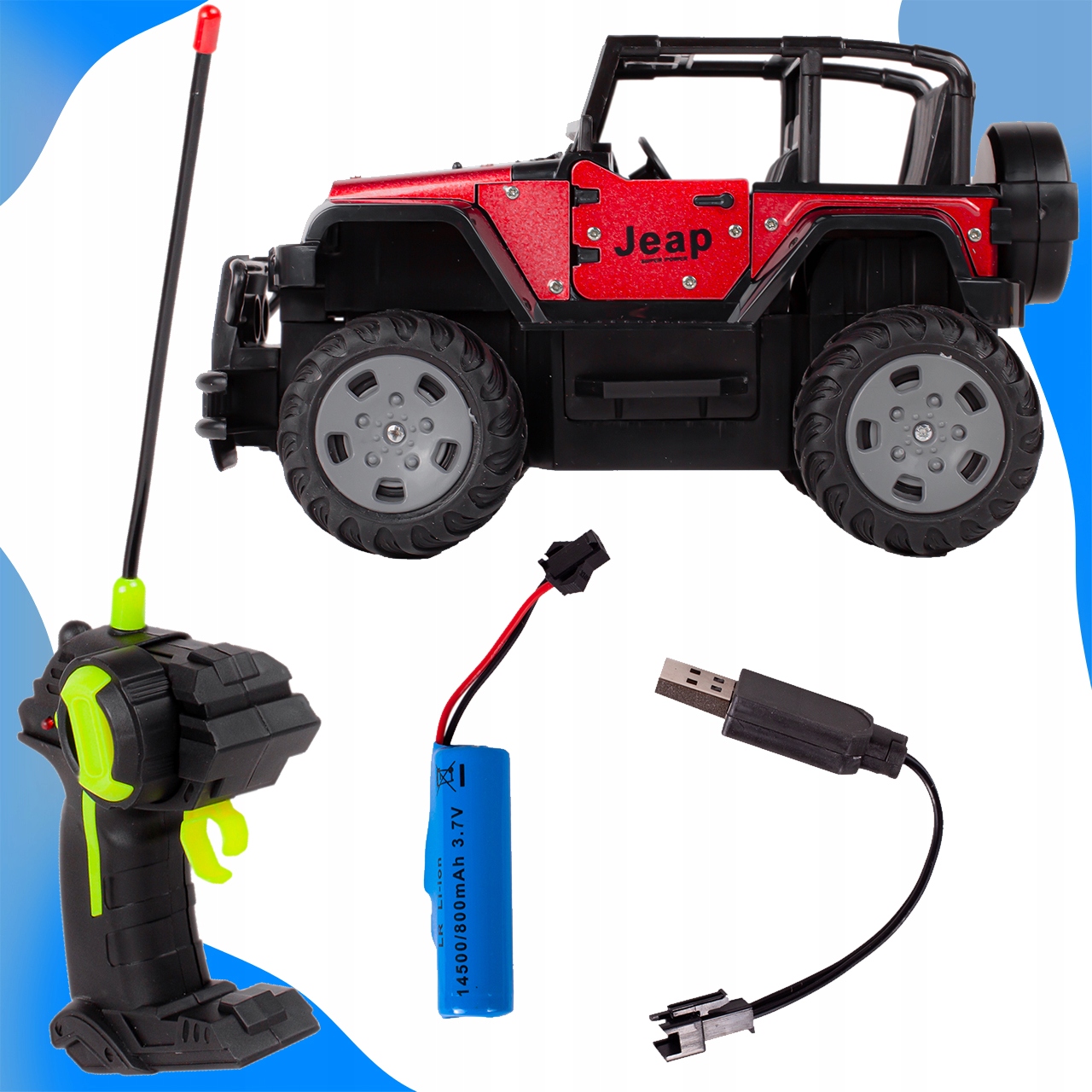 AUTO TERENOWE JEEP RC 1:20 METALOWE STEROWANE Materiał Metal
