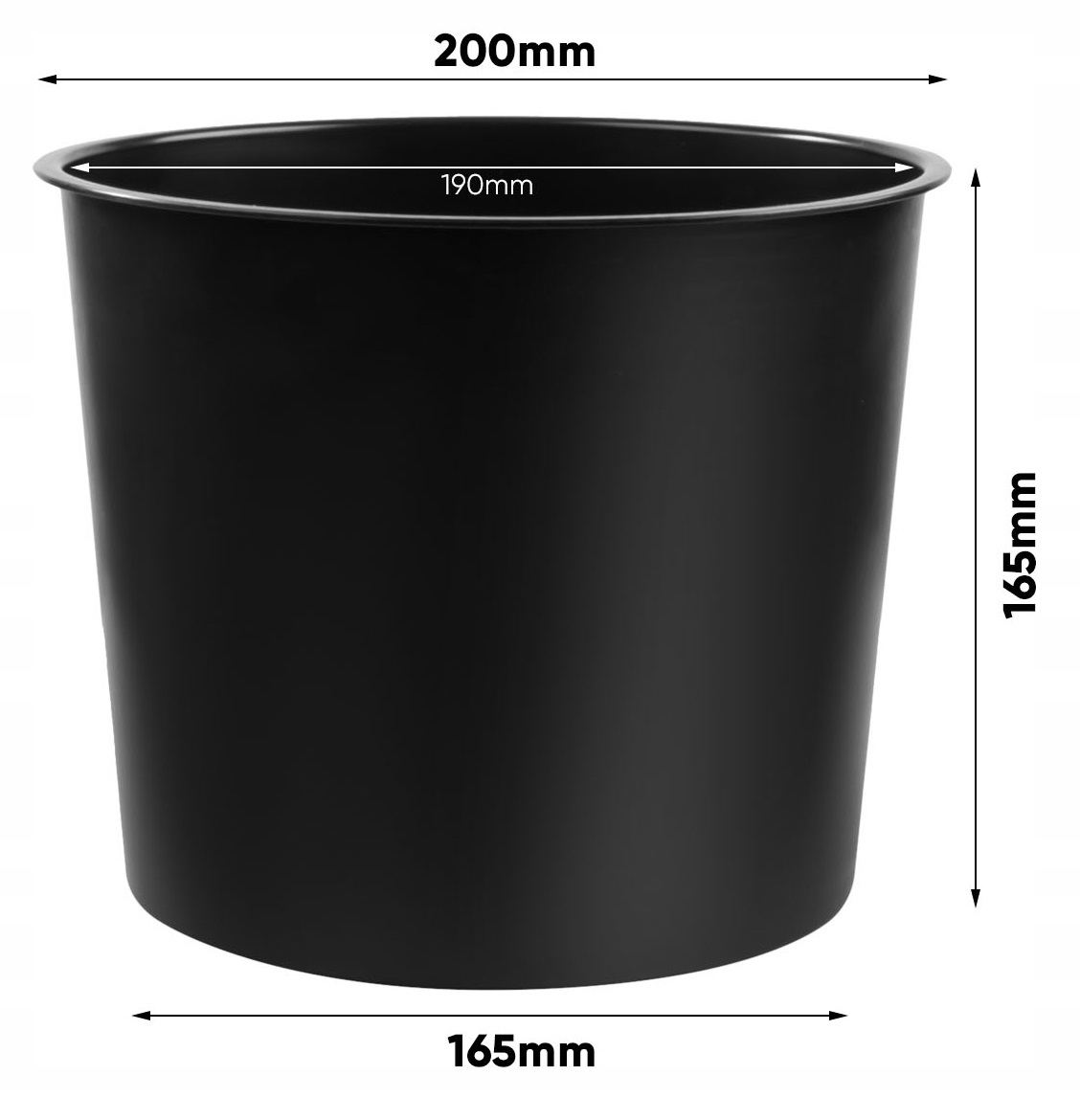 Donica Doniczka Tubus Slim DTUS200S Połysk biała Wysokość 38.1 cm