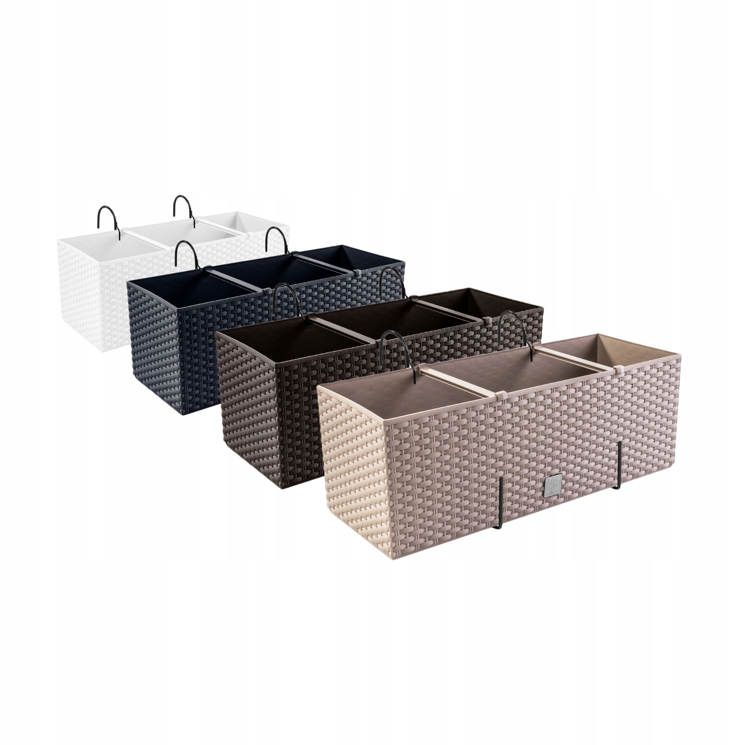 Skrzynka wisząca na poręcz RATO CASE DRT500 Biała Kształt Prostokątny