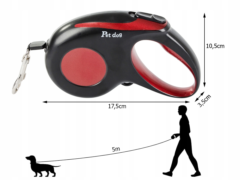 Komfortowa długość 5 metrów dla swobody ruchów