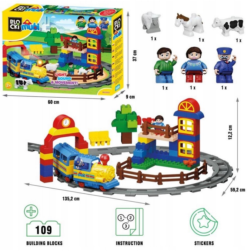 POCIĄG LEGO Ciuchia Wesoła Farma KOLEJKA DUPLO XXL Kod producenta 9606837