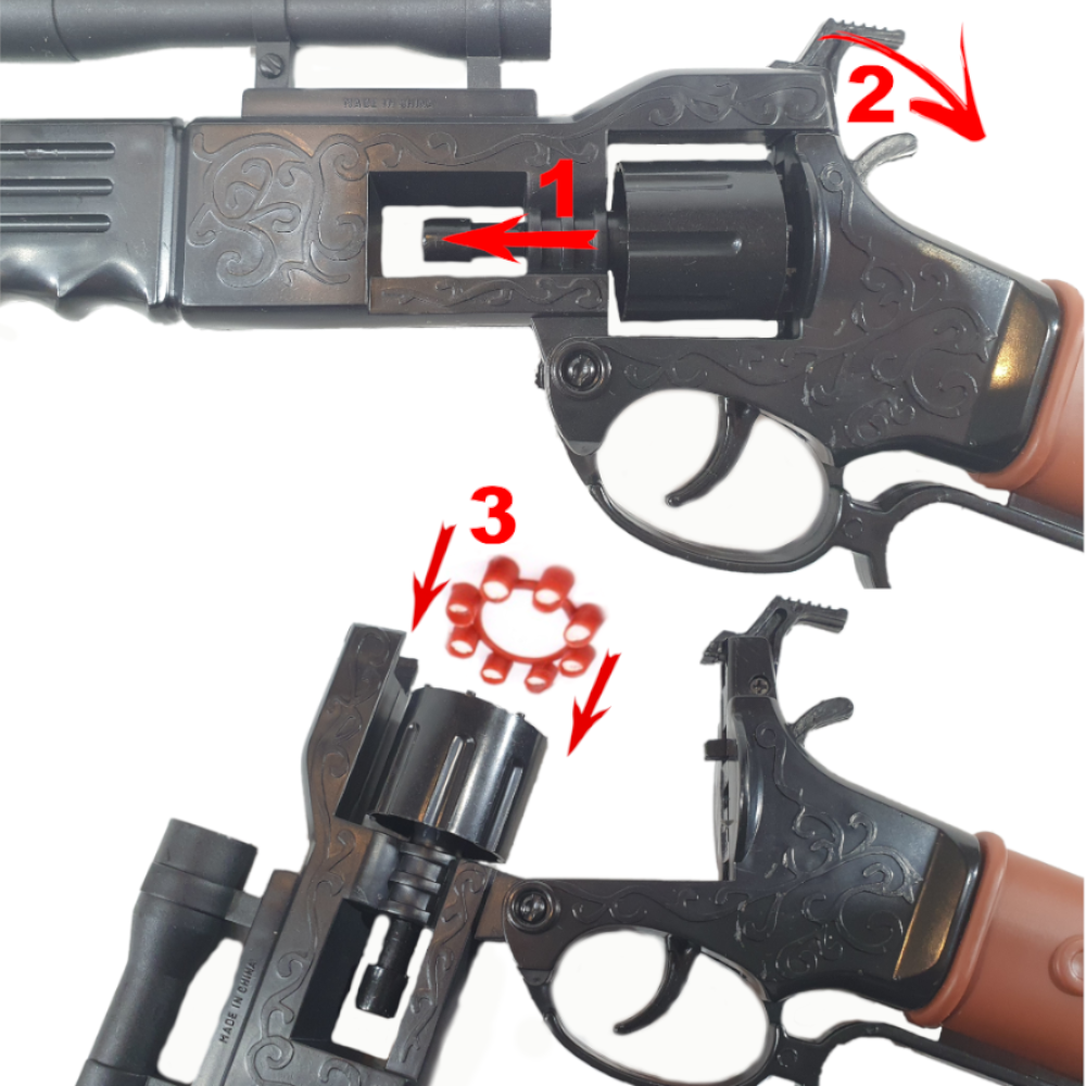 Strzelba Hukowa Na Kapiszony Karabin + 3x Kapiszon TOMDORIX