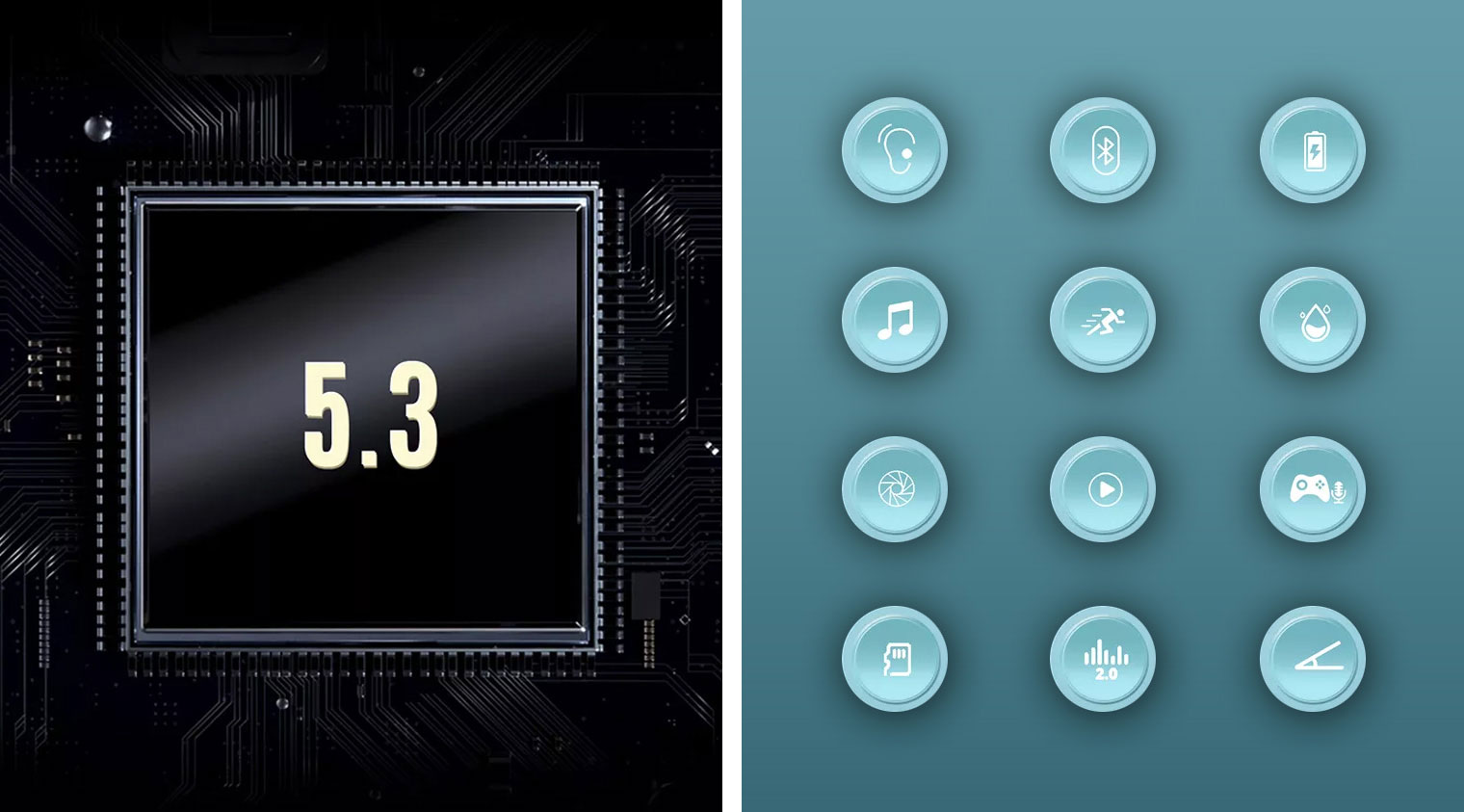 Połączenie Bluetooth 5.3 oferuje stabilniejsze połączenie i mniejsze zużycie energii Zaawansowana technologia BT 5.3