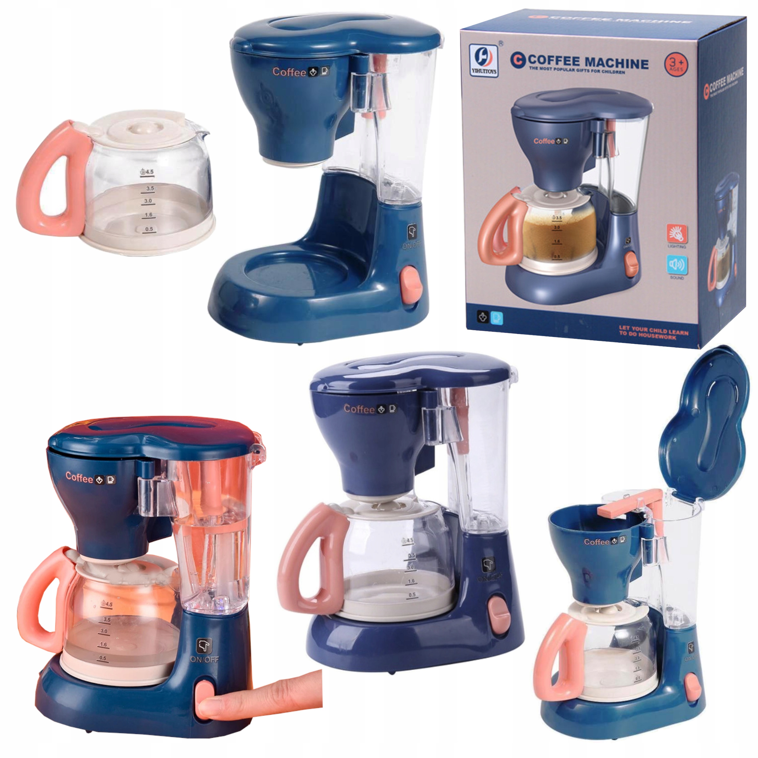 Zabawka ekspres do kawy dla dzieci dzbanek 2CE Wysokość produktu 16 cm
