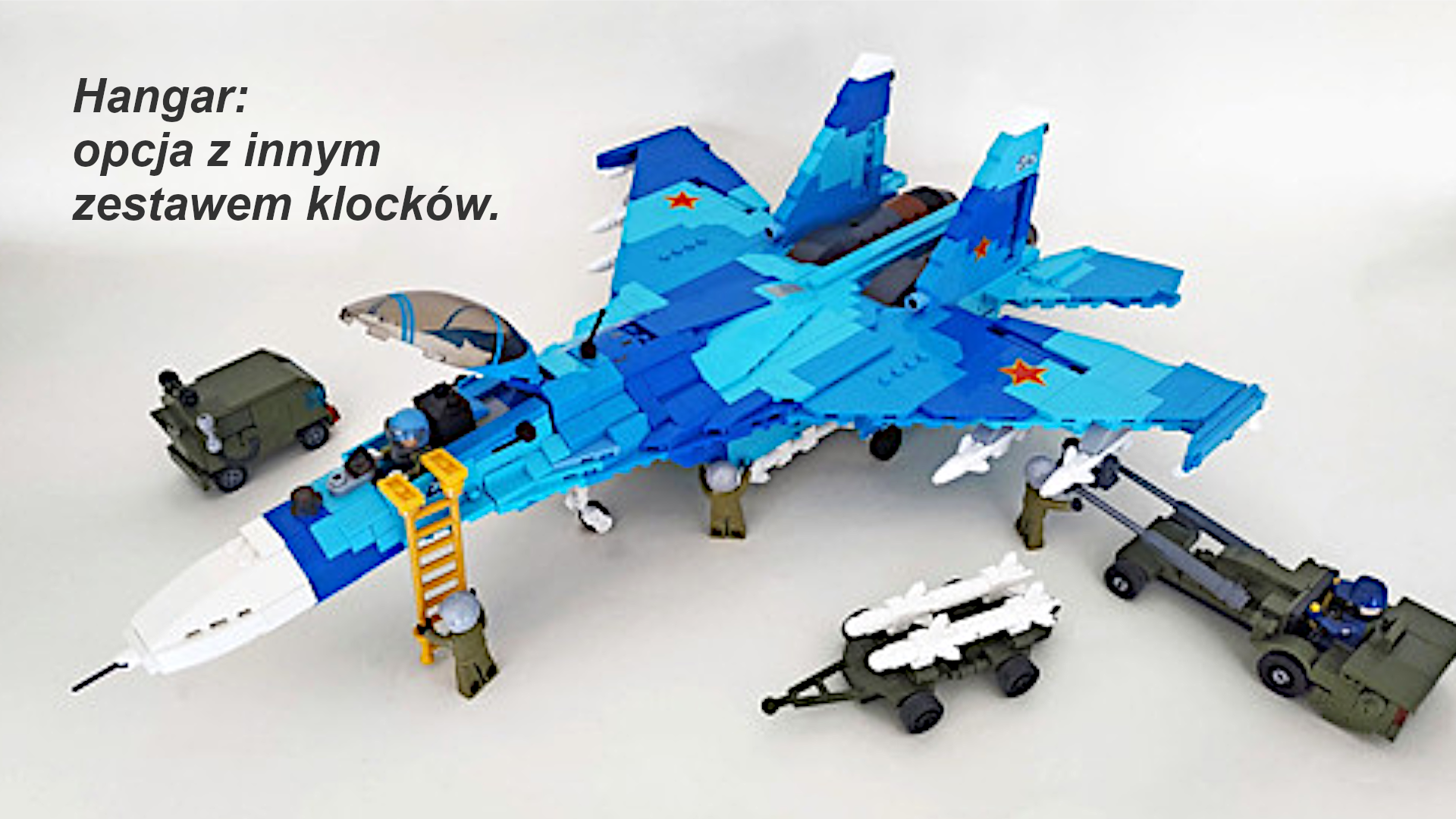 Klocki Samolot Myśliwiec SU27 FLANKER Odrzutowiec TOMDORIX