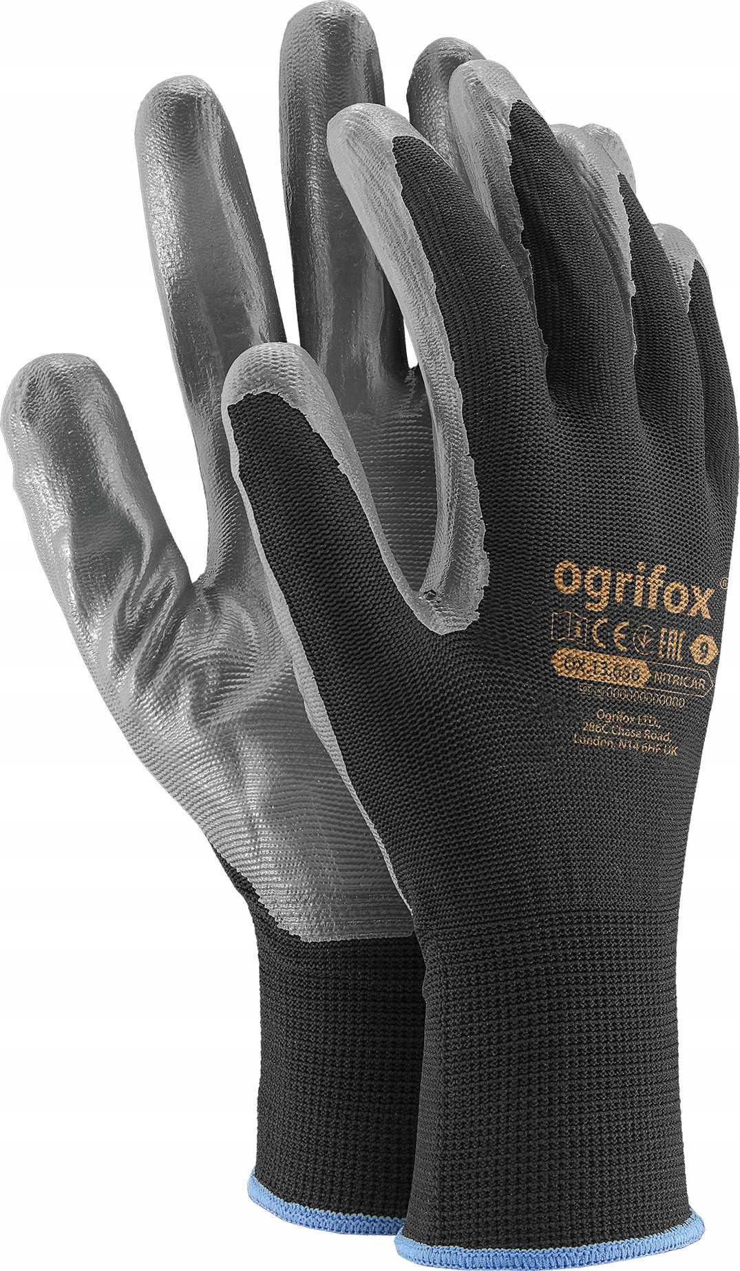 Rękawice robocze Ogrifox NITRYLOWE 10XL – Wysoka jakość i elastyczność