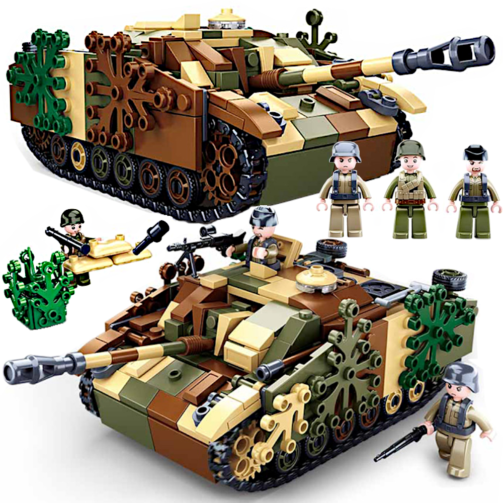 Klocki Niszczyciel Czołgów Niemiecki StuG.III Armia Tomdorix