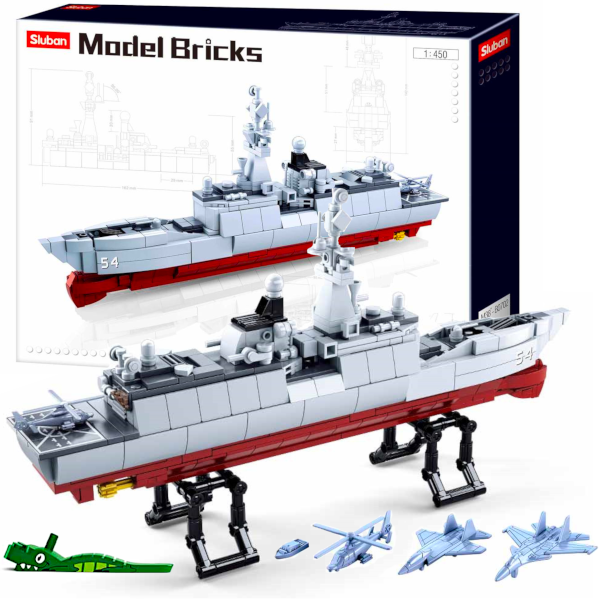 Klocki Statek NISZCZYCIEL Rakietowy, Wojsko Armia Tomdorix