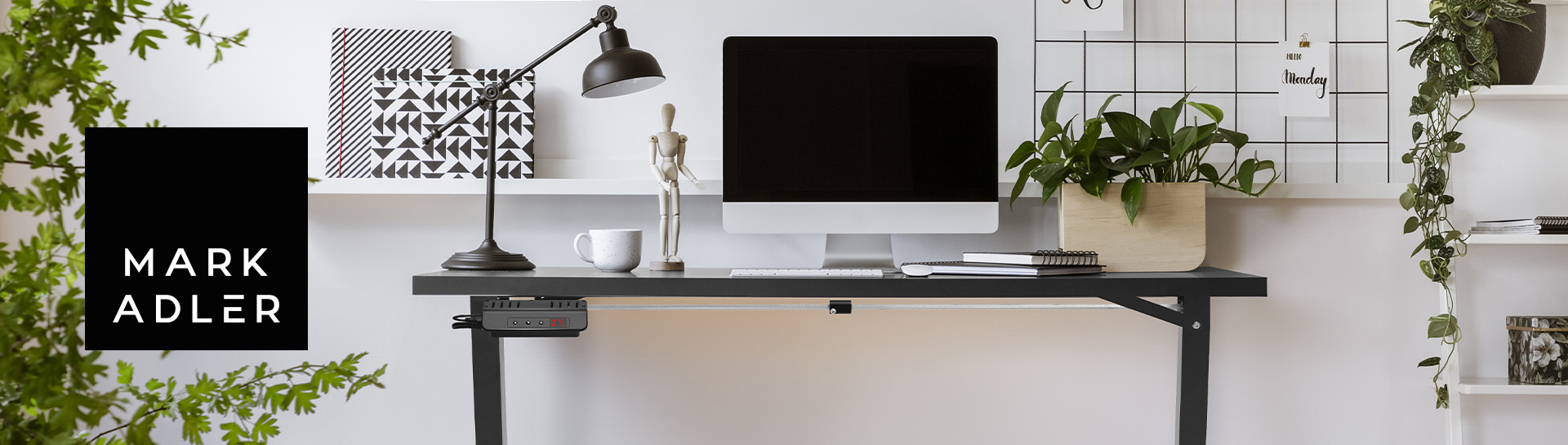 Banner stelażu elektycznego do biurka Mark Adler Xeno 4.0