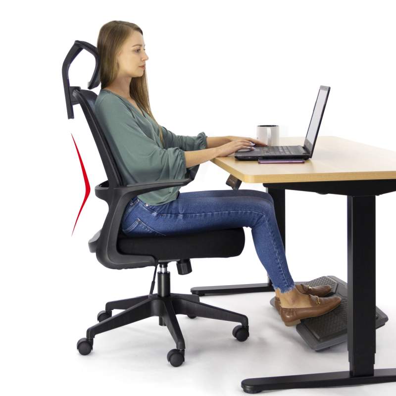 Ergonomiczny fotel biurowy Ergosolid AMO-90 szarny