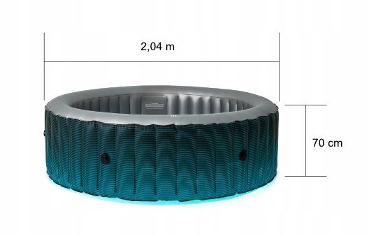 PODŚWIETLANE DMUCHANE JACUZZI MSPA 6-osobowe SPA Waga produktu z opakowaniem jednostkowym 24 kg