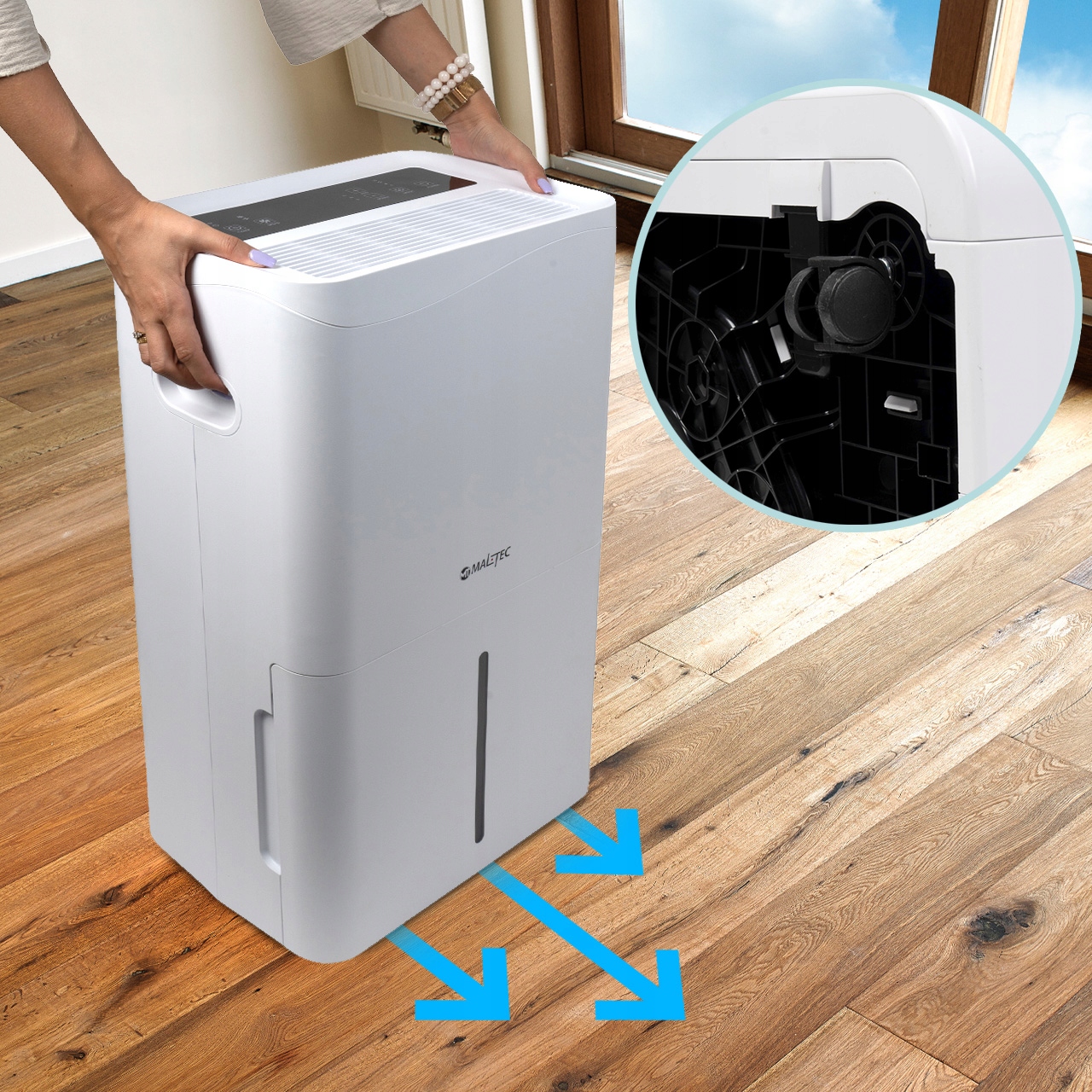 OSUSZACZ POWIETRZA POCHŁANIACZ WILGOCI 50L/H WiFi Wydajność 50 l/24 h