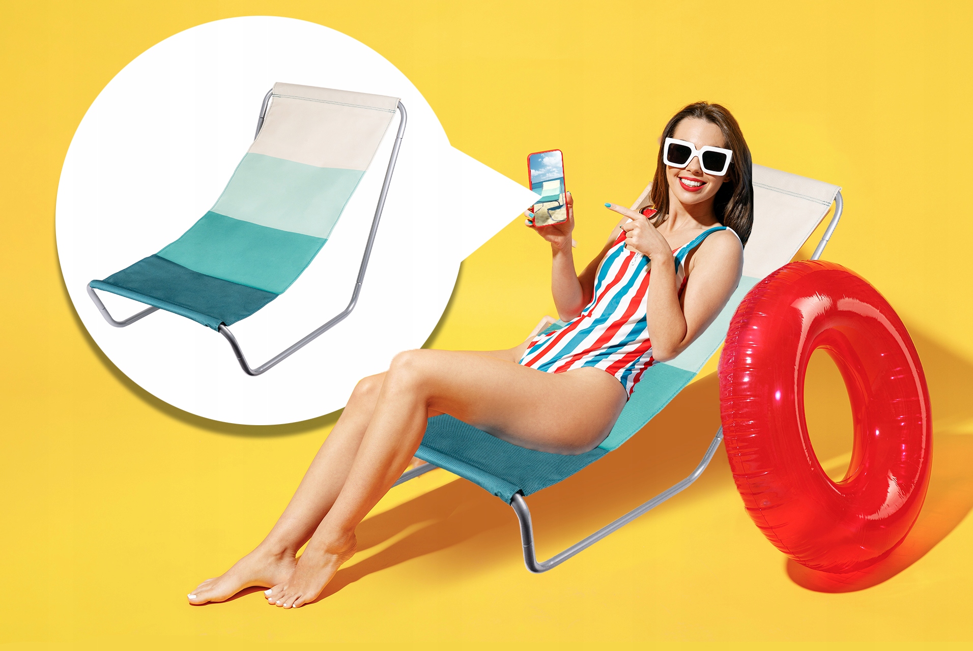 LEŻAK PLAŻOWY OGRODOWY SKŁADANY LEŻANKA + TORBA Szerokość (krótszy bok) 50 cm