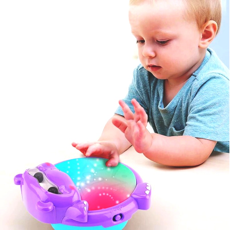 Bębenek interaktywny HIPCIO dźwięk światła 220910F Wysokość produktu 10 cm