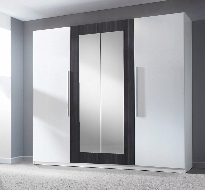 Szafa 4-drzwiowa VERA biała/czarna typ 20 Helvetia