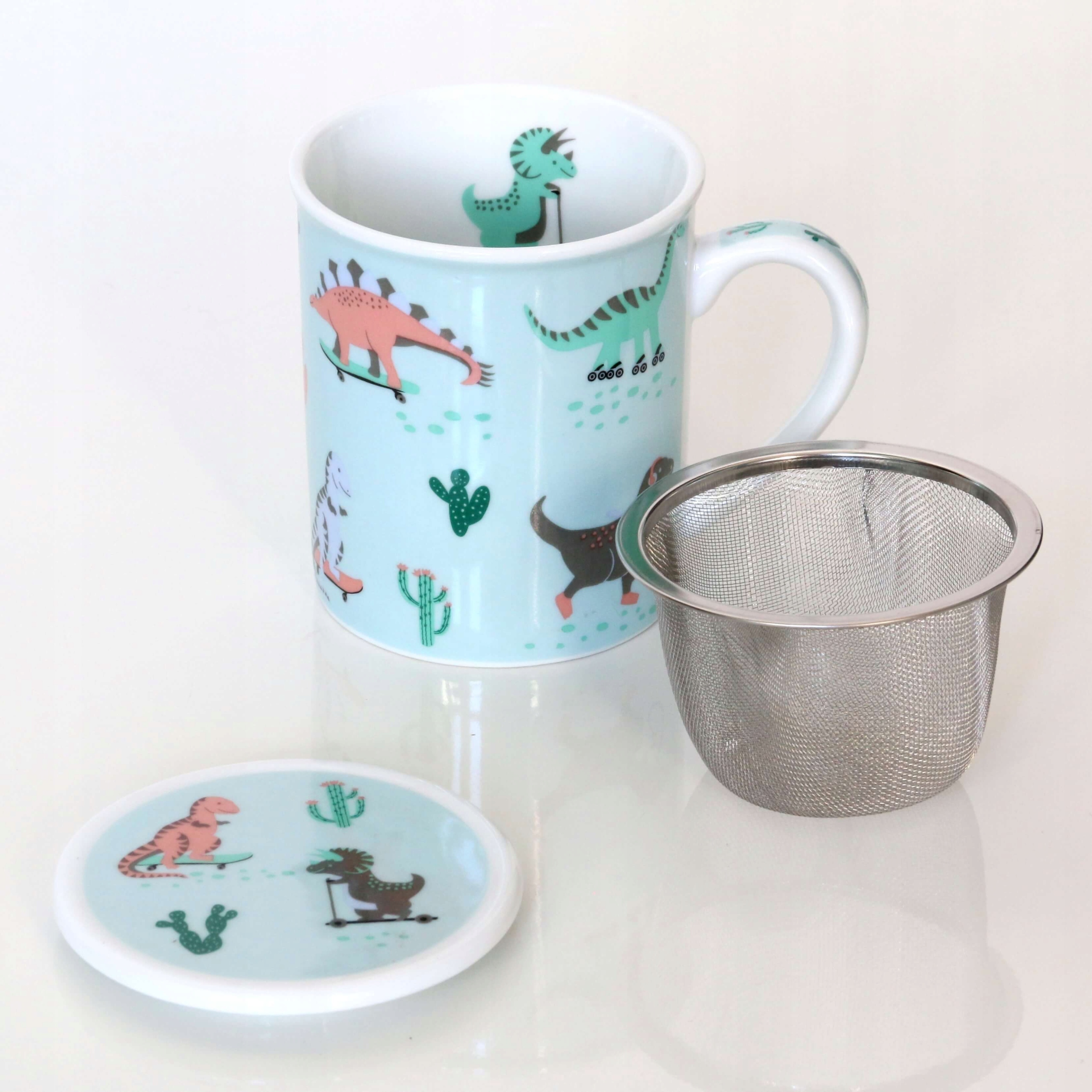 Porcelanowy kubek z zaparzaczem DINOZAURY 250ml Marka Cup&You
