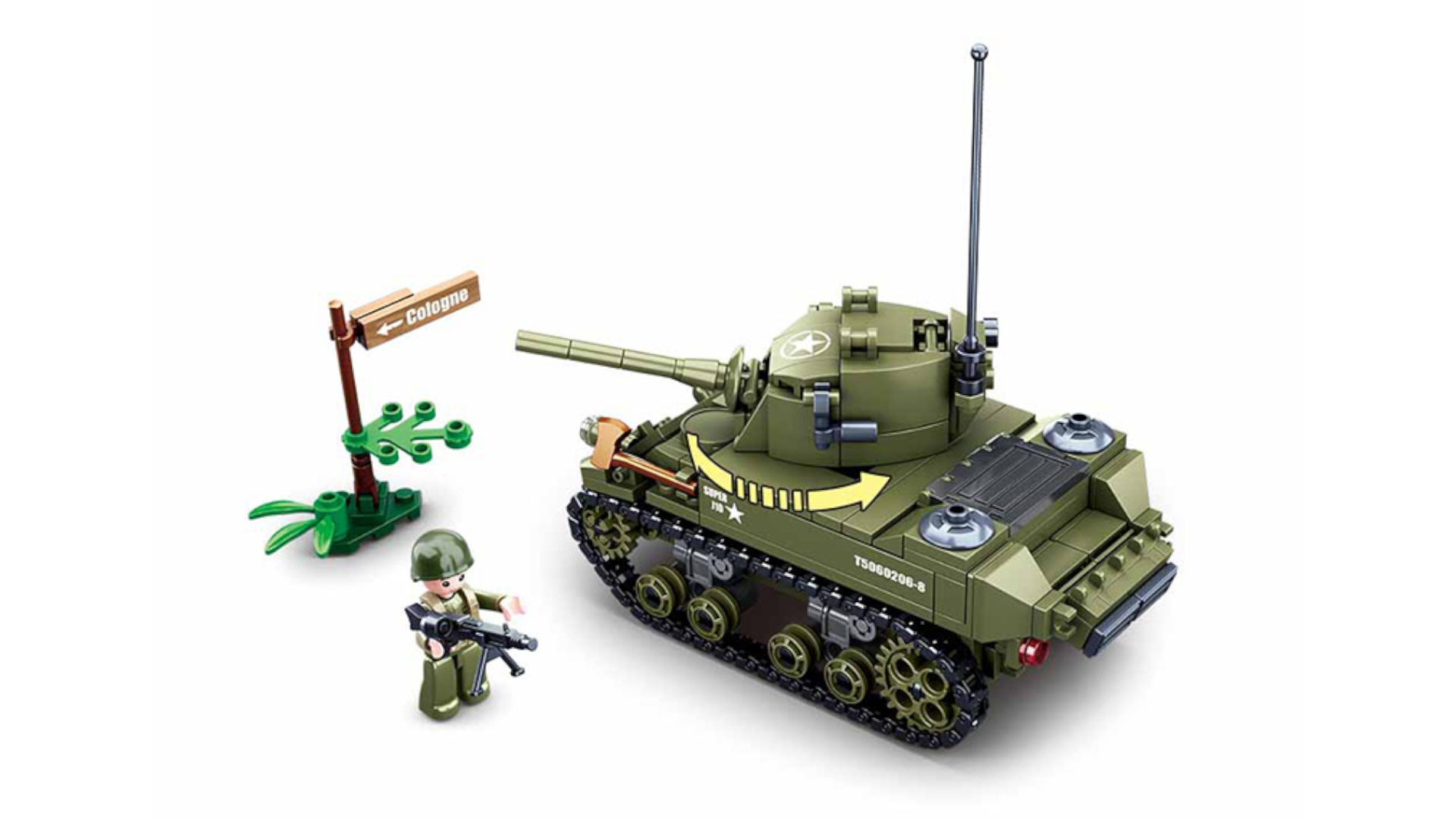 Klocki Czołg Amerykański M3M5 Stuart Armia Wojsko M38-B0856 TOMDORIX