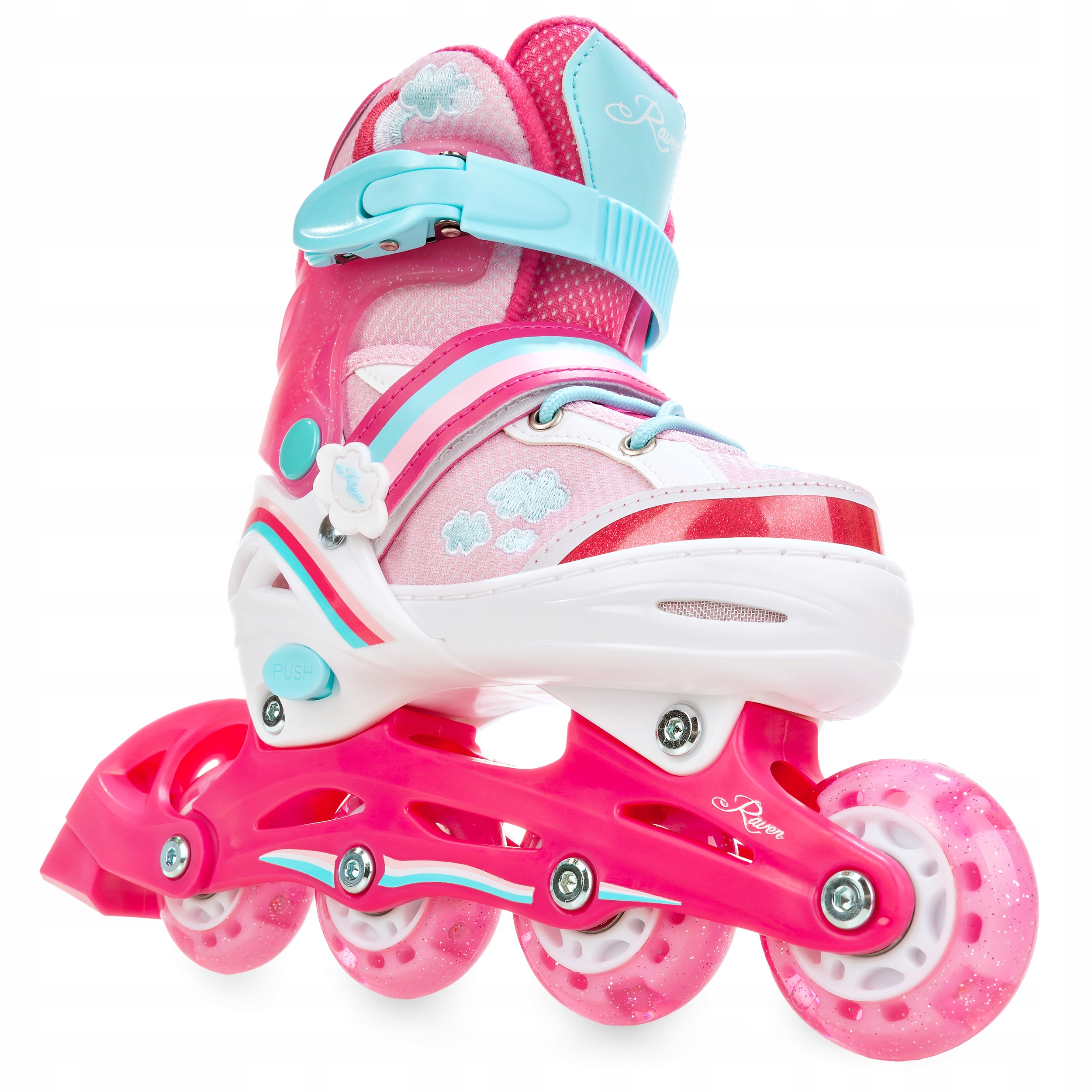 Rolki Regulowane RAVEN Zoya Pink 27-30 Kółka LED Kod producenta 074947