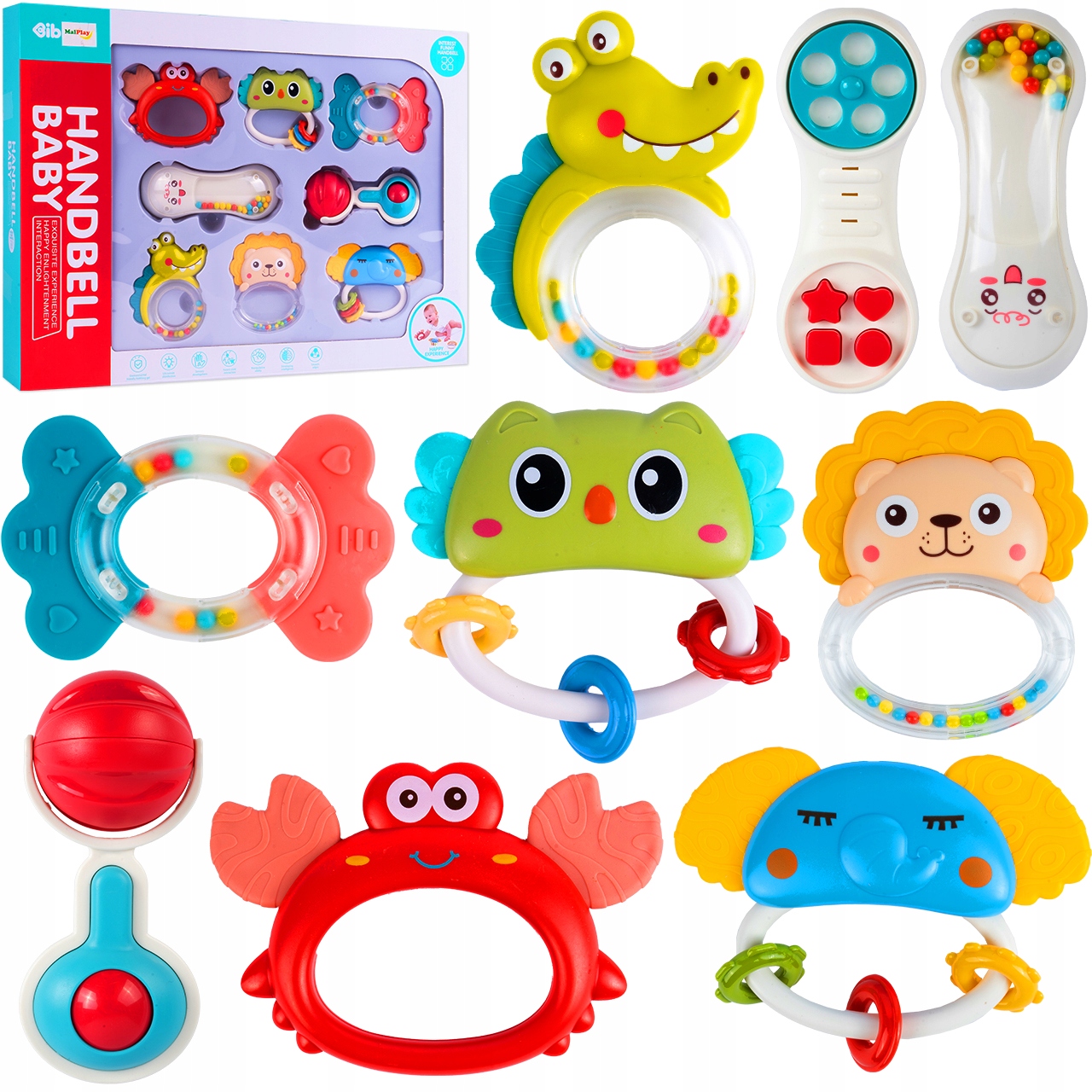 Grzechotki Gryzaki Zwierzątka Zestaw Grzechotek 9szt. – Idealna zabawka dla malucha