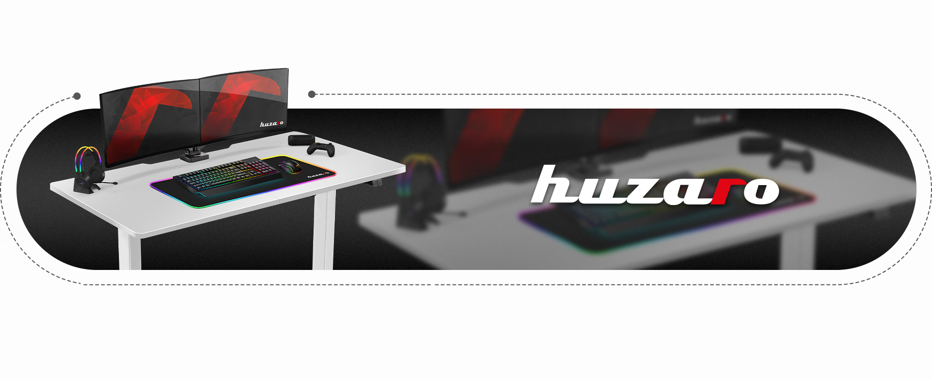 Banner biurka elektrycznego Huzaro Hero 8.0