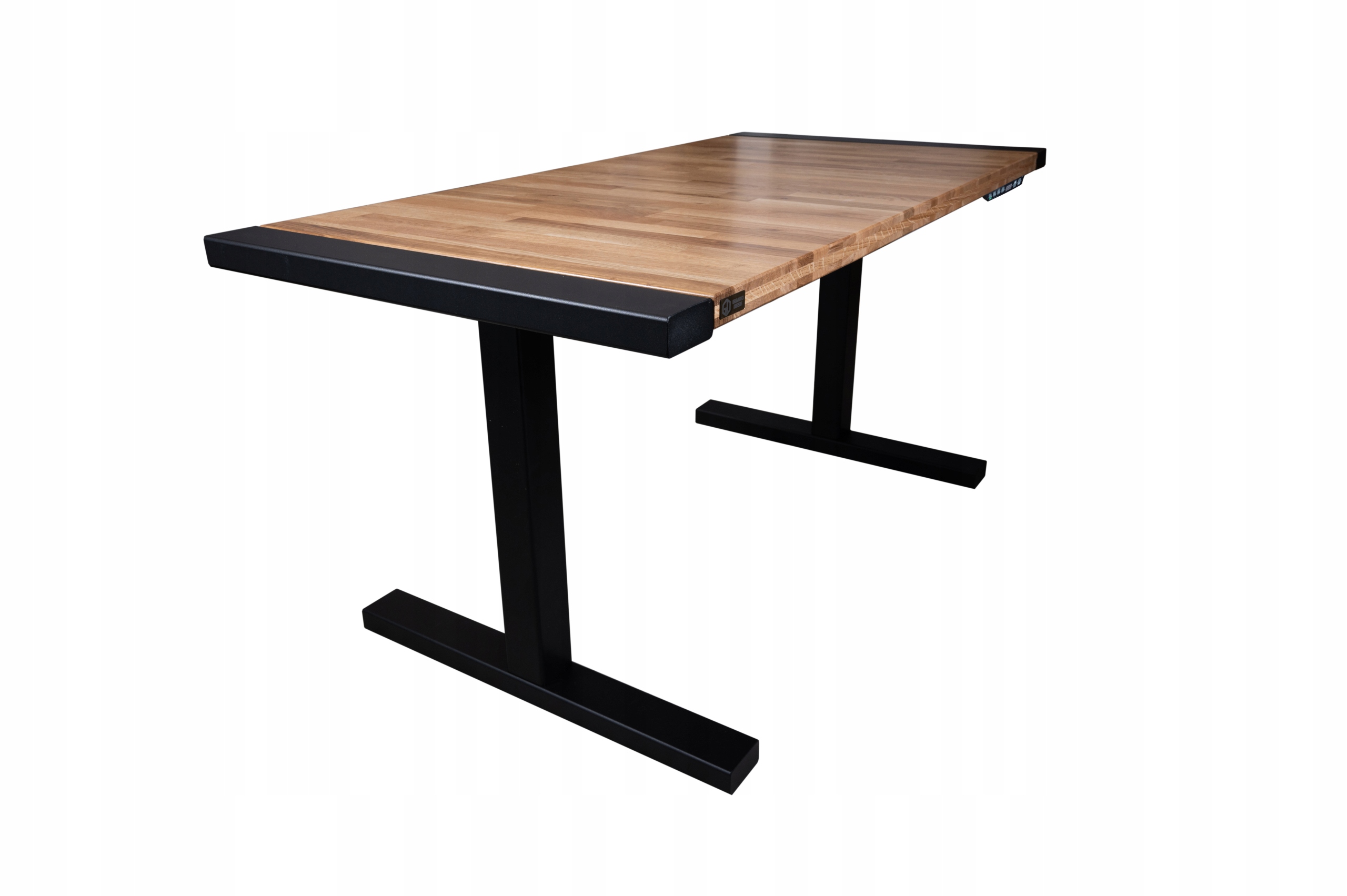 Biurko LOFT Komputerowe Elastic+ / Dębowy Blat / Guard-Desk / 140x70x75