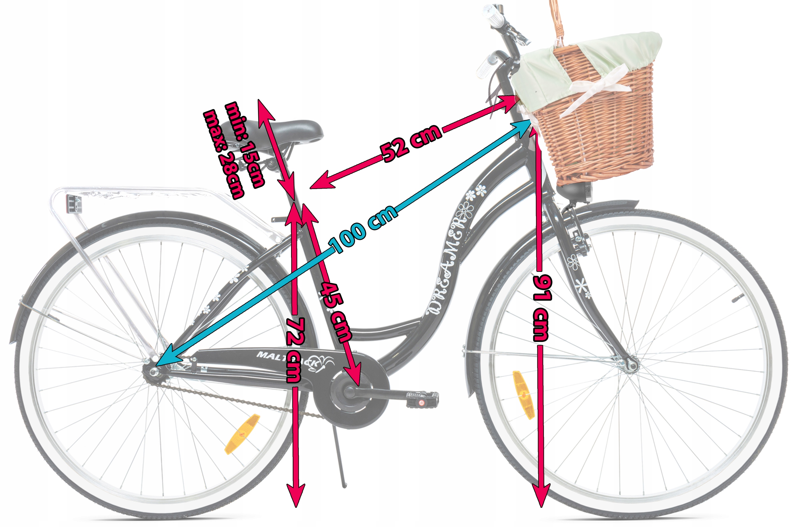 Rower Miejski MalTrack Citybike Dreamer 1-speed Black 28
