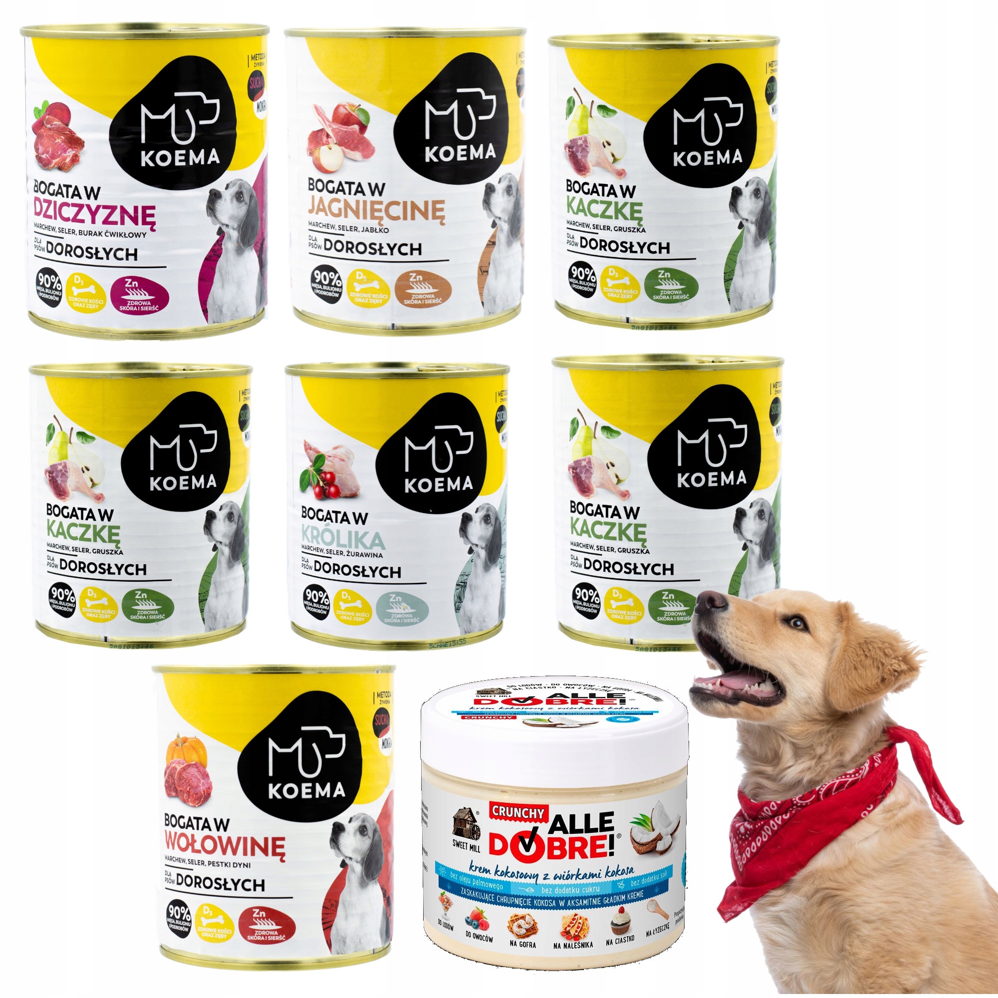 Koema Karma Psa Mokra 90% Mix 7 Szt – Doskonałe pożywienie dla Twojego pupila