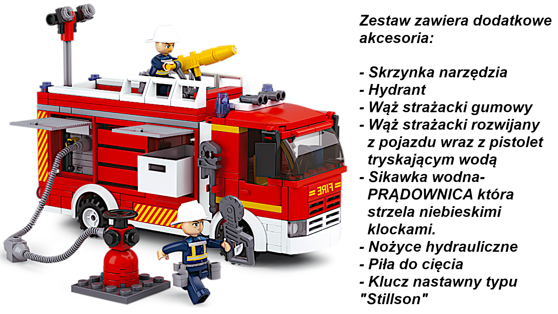 Klocki Miasto Straż Pożarna i Hydrant TOMDORIX